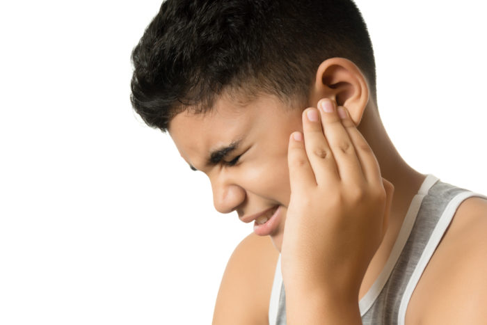 efekt infekcji ucha środkowego