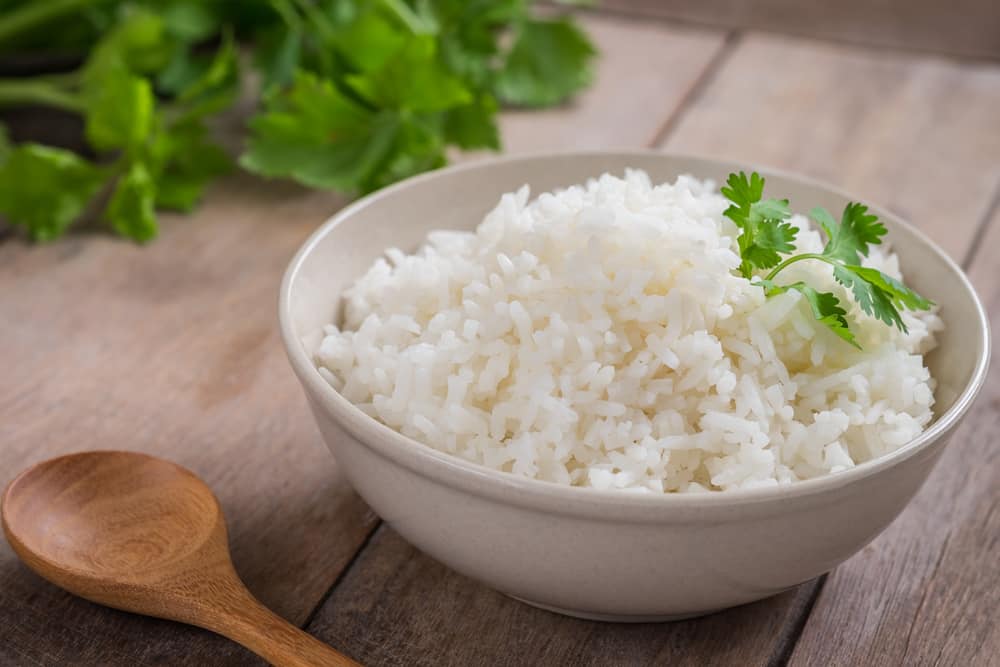 jeść biały ryż